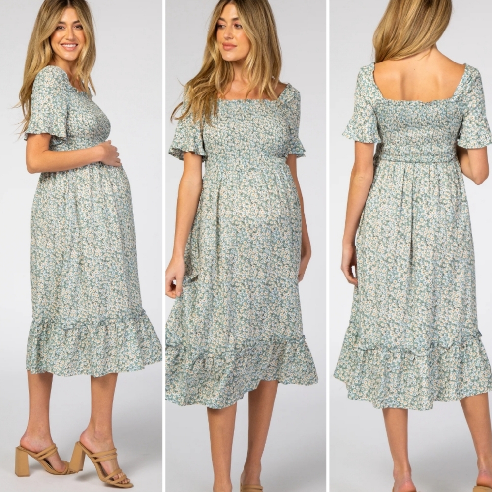 PinkBlush Maternity Midi Dress